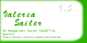 valeria sailer business card